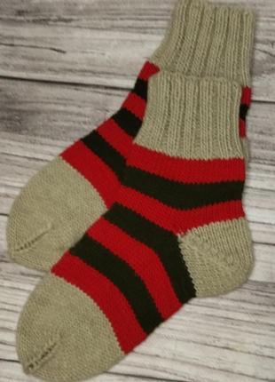 Вязаные носки 35-36 р - теплые носки для дома - шерстяные носки6 фото