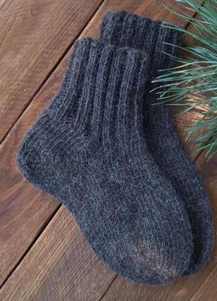 Шерстяные носки 36-37 р - вязаные носки для дома - теплые зимние носки4 фото