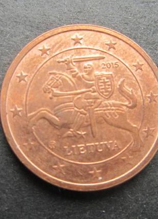 Монета 2 євроценти литва 2017 два роки ціна за 1 монету