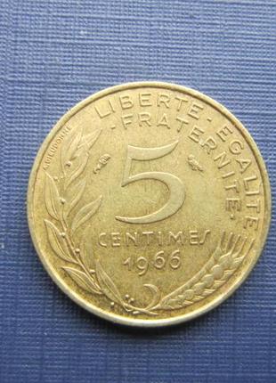 Монета 5 сантимів франція 1968
