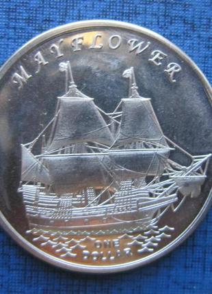 Монета 1 долар острови гілберта кірібаті 2014 корабель вітриль...