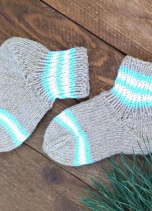 Дитячі вовняні шкарпетки - теплі шкарпетки для малюків - шкарпетки на 3-4 роки1 фото