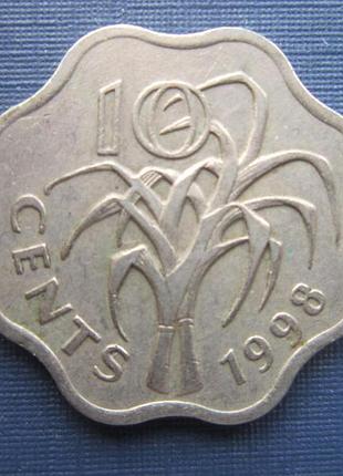 Монета 10 млн свазіленд 1998
