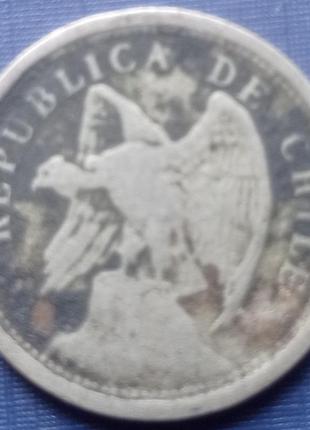 Монета 20 сентаво чилі 1921 1923 1925 1924 фауна птиця кондор ...2 фото
