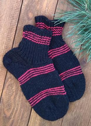 Шерстяные носки 35-37 р - вязаные носки - зимние носки - короткие носки