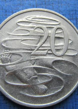Монета 20 центів австралія 1977 фауна качкодзьоб