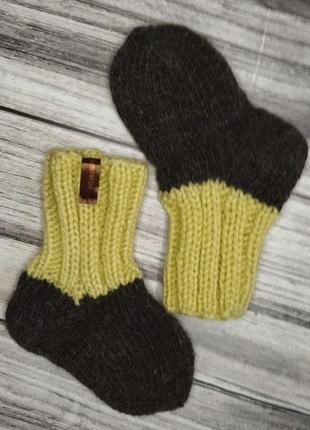 Дитячі вовняні шкарпетки на 20-21 р - теплі шкарпетки для малюків - шкарпетки на 1,5-2 роки2 фото