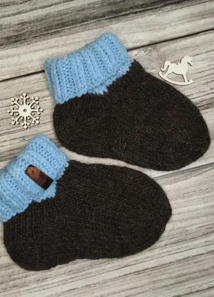 Дитячі вовняні шкарпетки на 22-23 р - теплі шкарпетки для малюків - шкарпетки на 2-3 роки3 фото