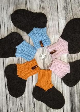 Дитячі вовняні шкарпетки на 22-23 р - теплі шкарпетки для малюків - шкарпетки на 2-3 роки4 фото