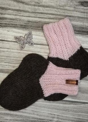 Набор теплых носочков - шерстяные носочки на 22-23 р - теплые носки для малышей - носки на 2-3 года5 фото