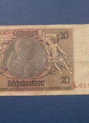 Банкнота 20 марок німеччина 19292 фото