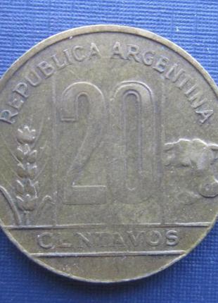 Монета 20 синтаво ex 1949 фауна корова бик
