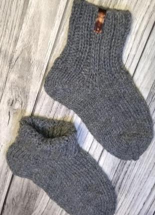 Толстые шерстяные носочки 29-31р - домашние носки - носки на 5-6 лет5 фото