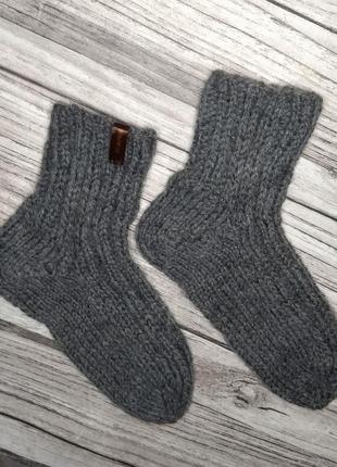Толстые шерстяные носочки 29-31р - домашние носки - носки на 5-6 лет4 фото