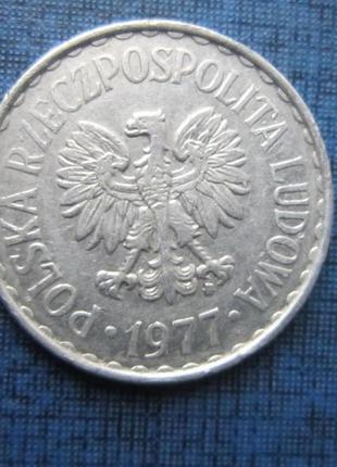 Монета 1 злотий польща 1974 1977 два роки ціна за 1 монету3 фото