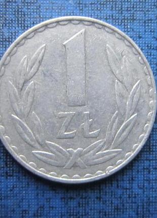 Монета 1 злотий польща 1974 1977 два роки ціна за 1 монету4 фото
