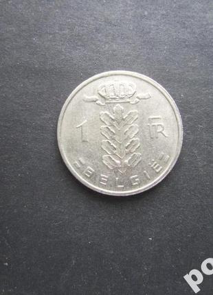 Монета 1 франк бельгія 1980 бельгійський тип