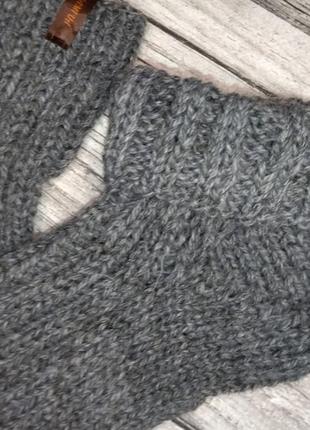 Толстые шерстяные носки 36-37р - домашние носки - зимние вязаные носки5 фото
