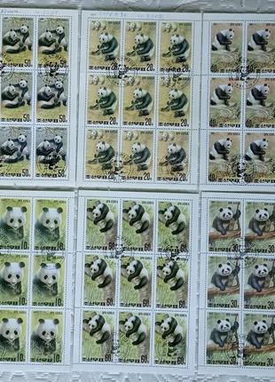 Серія марок у малих листках північна корея кндр 1991 фауна вед...