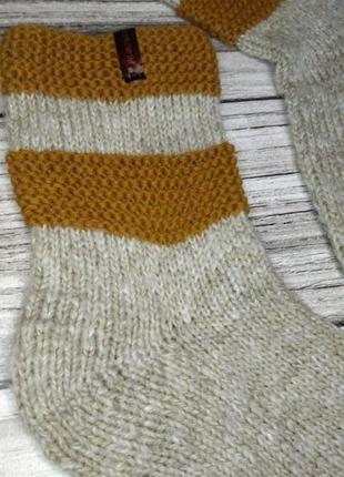 Шерстяные носки 36-37 р - вязаные носки для дома - идея для подарка3 фото