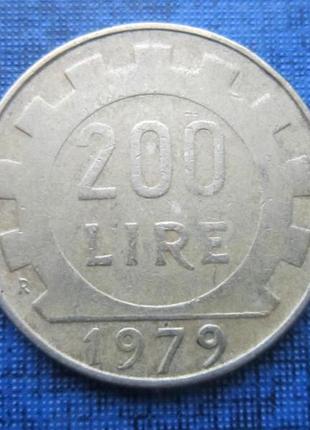 Монета 200 лір італія 1979