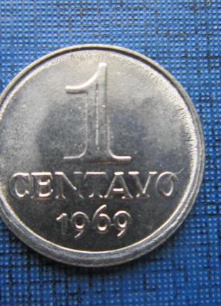 Монета 1 сентаво бразилія 1967 1969 два роки ціна за 1 монету