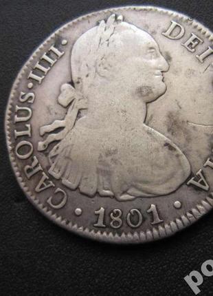 8 реалів іспанія для мексики 1801 срібло