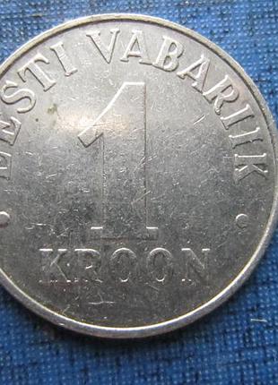 Монета 1 крона естонія 1995