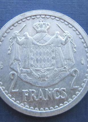 Монета 2гладша монако 1943