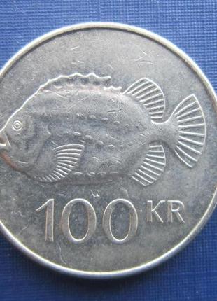 Монета 100 крон ісландія 2004 фауна риба