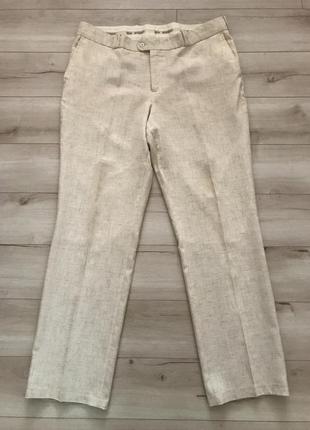 Батал! якісні  льняні чоловічі штани, брюки new manner 58-60 роз7 фото