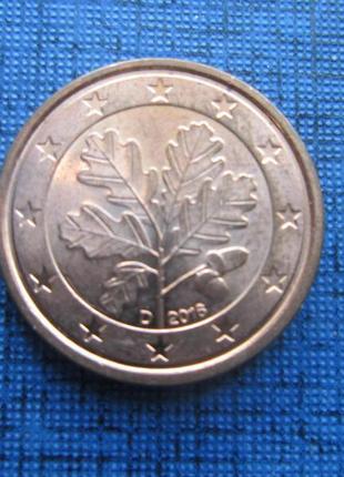 Монета 1 євроцент німеччина 2016 d