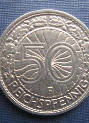 Монета 50 пфеннігів німеччина 1928 f