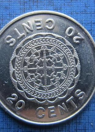Монета 20 центів британські соломонові острови океанія велика ...