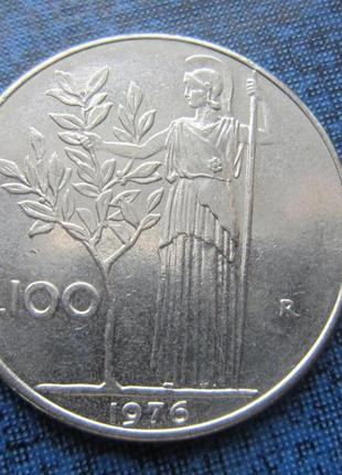 Монета 100 лір італія 1976