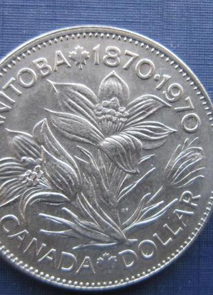 Монета 1 долар канада 1970 ювілейка флора квіти