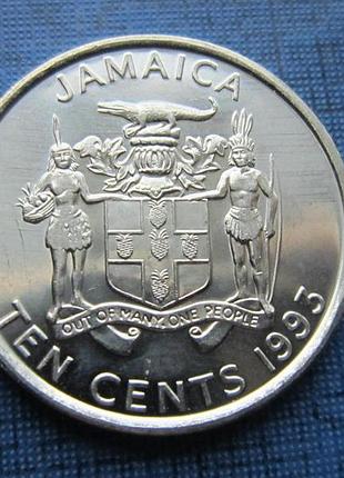 Монета 10 центів ямайка 1993