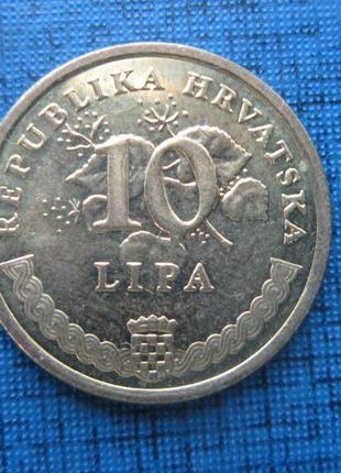 Монета 10 липа хорватія 2011 флора