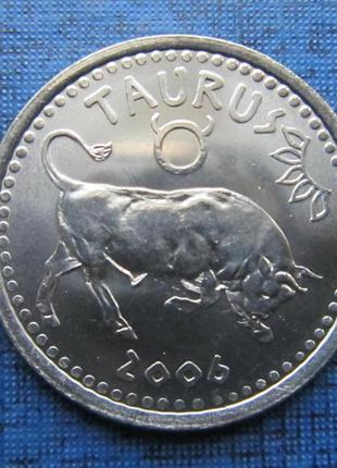 Монета 10 шилінгів сомаліленд сомалі 2006 знаки зодіаку телець...