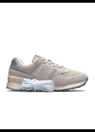 Жіночі кросівки new balance 574 light gray4 фото