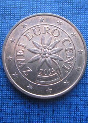 Монета 2 євроценти австрія 2014