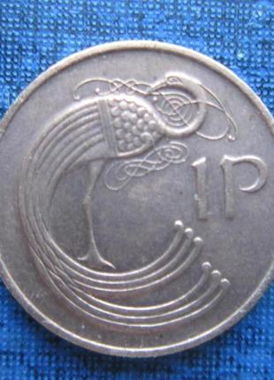 Монета 1 пенні ірландія 1976 1996 1992 1986 1974 фауна птах 5 ...