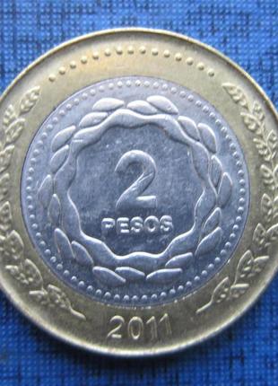 Монета 2 песо аргентина 2011