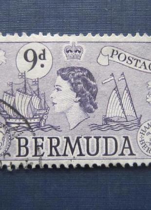 Марка бермудські острови бермуда британські 1953 корабель вітр...