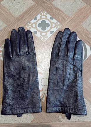 Перчатки рукавички рукавиці с шкіра мінімалізм 💜1 фото