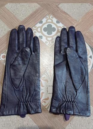 Перчатки перчатки варежки с кожа минимализм 💜2 фото