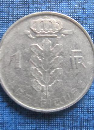 Монета 1 франк бельгія 1966 французький тип