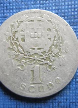 Монета 1 ишкуду португалія 1928