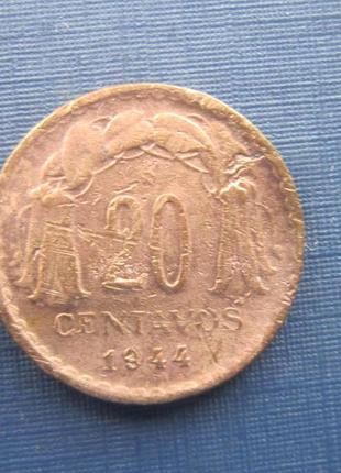 Монета 20 сентаво чилі 1944