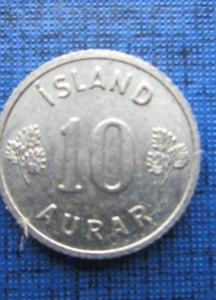 Монета 10 аурар ісландія 1953 1962 два роки ціна за 1 монету3 фото